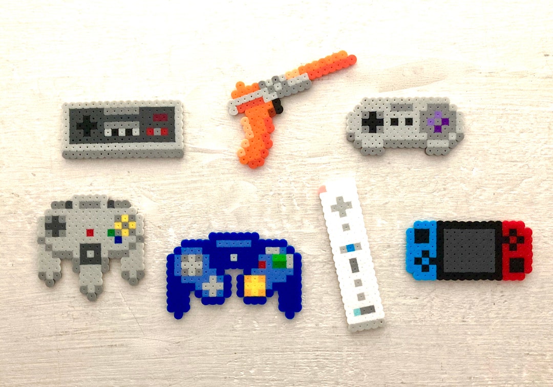 Nintendo Controller Retro Perler Bead Icons Magnets Pins Bit Pixel Art  Israel