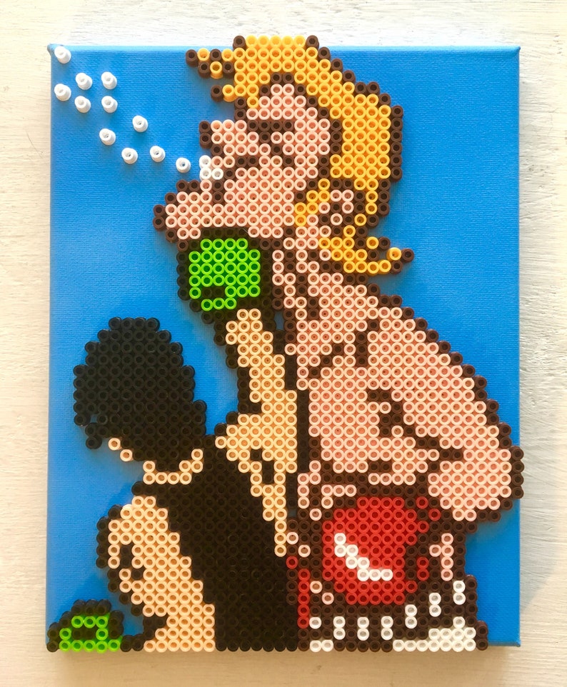 3D Punch Out Glass Joe Retro Gaming 8 Bit Pixel Art. Perler Etsy