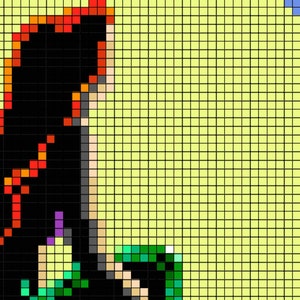 The Little Mermaid Pixel Pattern Perler Beads Cross Stitch - Etsy