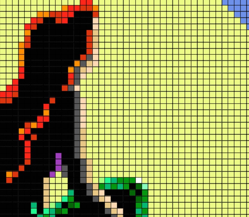 The Little Mermaid Pixel Pattern Perler Beads Cross Stitch | Etsy