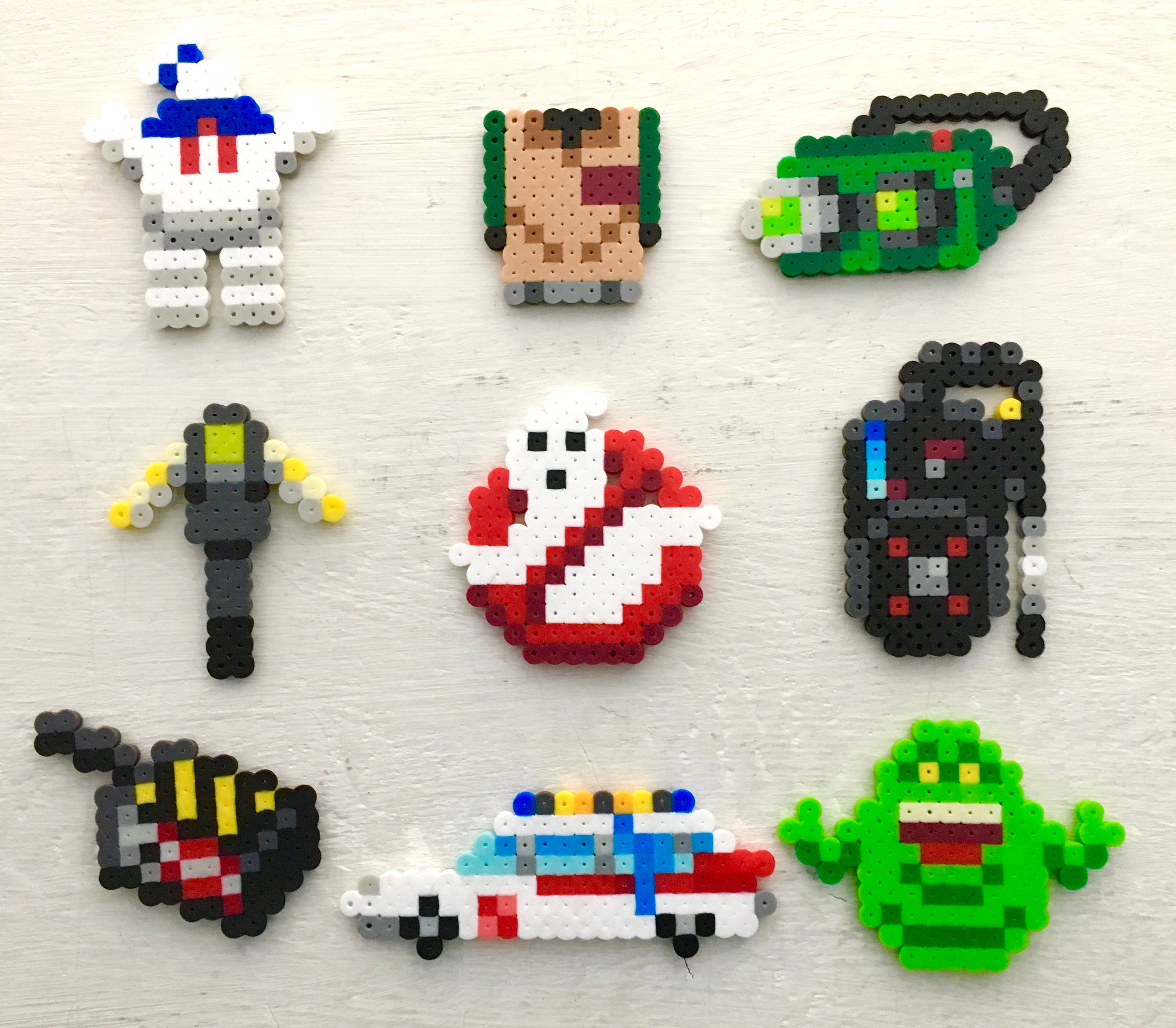 Cazafantasmas Retro Perler Bead Icons Imanes Pines 8 bit Pixel Etsy