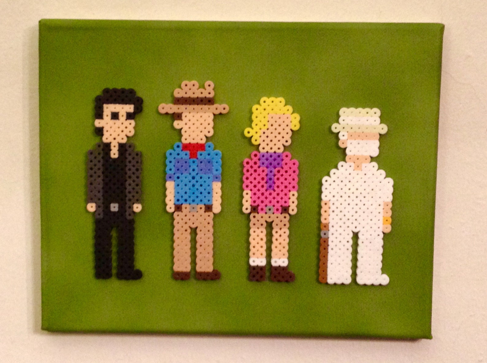 Jurassic Park Retro Art. 8 bit Pixel Art. Perler Beads on | Etsy