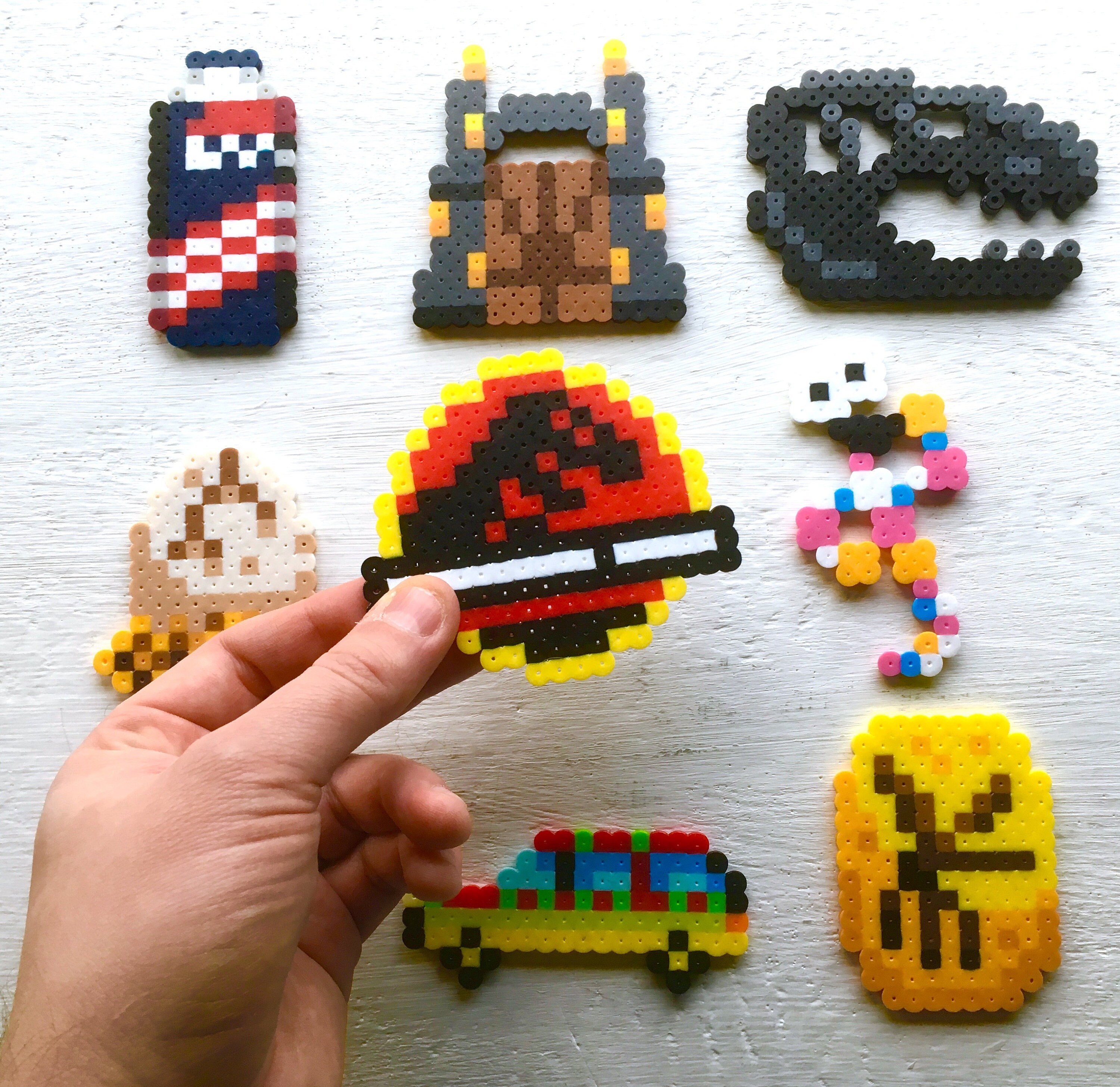 Jurassic Park Retro Perler Bead Icons Imanes Pines 8 bit Pixel Etsy