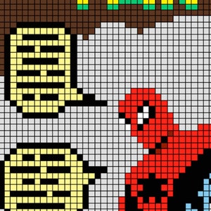 Amazing Fantasy Spider-Man Pixel Pattern - Perler Beads - Cross Stitch - INSTANT DOWNLOAD