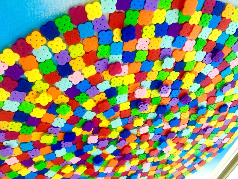 3D House from UP Perler Bead Pixel Pop Art Etsy