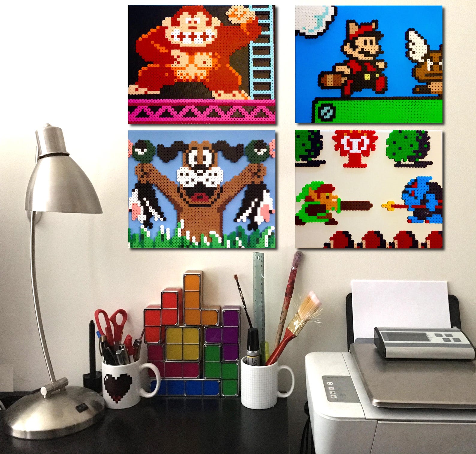 3D Super Mario Bros 3 Retro Gaming 8 Bit Pixel Art. Perler Beads on ...