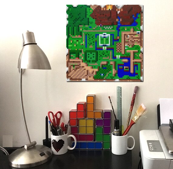 Legend of Zelda Link to the Past Map Pixel Pattern - Perler Beads