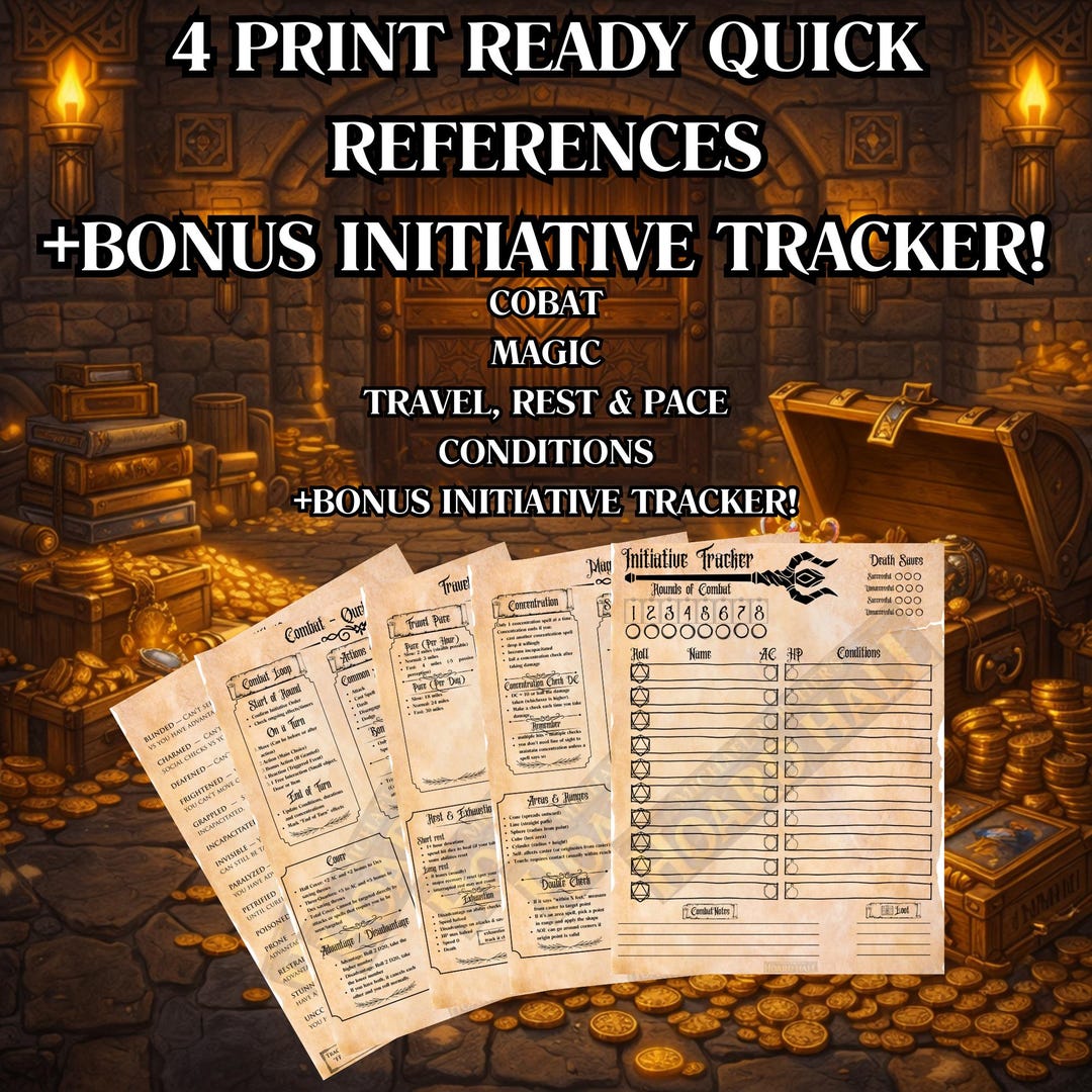 DND Quick Reference Guide for Dungeon Masters – Instant Rules at Your ...