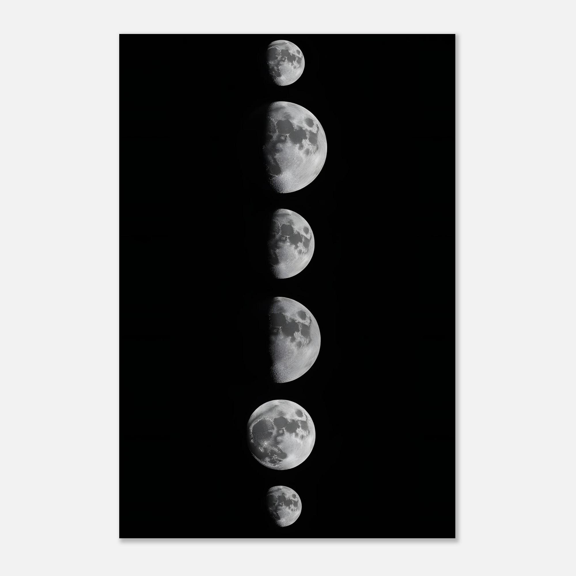 Moon Phases Wall Art – Celestial Minimalist Semi-gloss Print - Etsy
