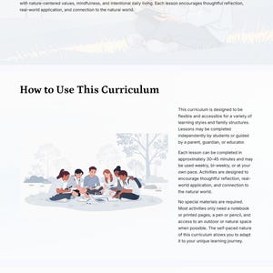 Puede incluir: Un documento digital titulado "Pagan Life Skills for Teens". El plan de estudios se centra en los valores centrados en la naturaleza, la atención plena y la vida diaria. El documento incluye secciones sobre cómo usar el plan de estudios y los valores paganos en la vida diaria.