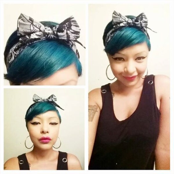 Reversible Rosie head wrap with ZOMBIES!!