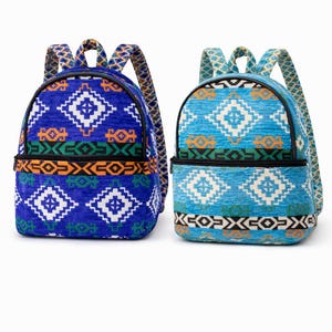 Matching Mother Daughter Mini Backpack Set, Turkish Woven Design
