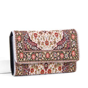 10 pcs - Turkish Kilim Wallet, Boho Ethnic Woven Carpet Pattern Purse