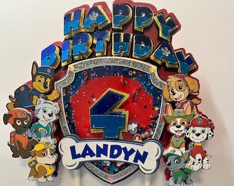 Shaker cake topper/ birthday cake topper/ child's birthday/ Handmade/ Custom cake topper