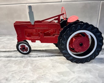 Pop up red tractor card/ handmade card/ father's day card/ birthday card/ retirement card/ gift for him