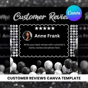 Kunden Bewertung Vorlage Canva | Social Media Testimonial Post (Digitaler Download)