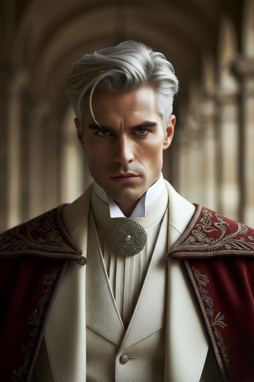 Vampire Formal Victorian Men's Formal Suit With Cape - Red Velvet Cloak - Gothic ...
