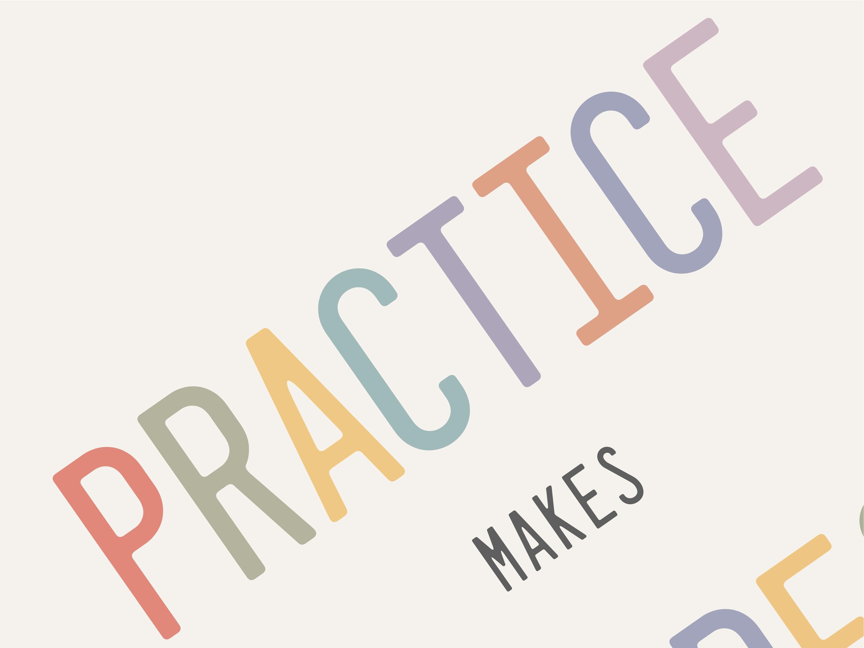 Practice Makes Progress Classroom Poster – Growth Mindset Wall Art ...