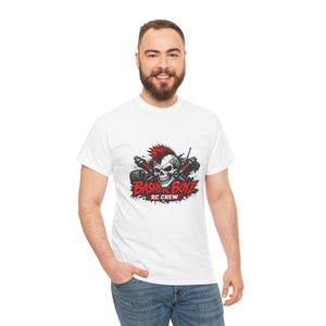 -shirt ras du cou Basher Boy | T-shirt graphique tête de mort RC Racing