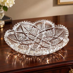 Antique Crystal Bowl - Etsy
