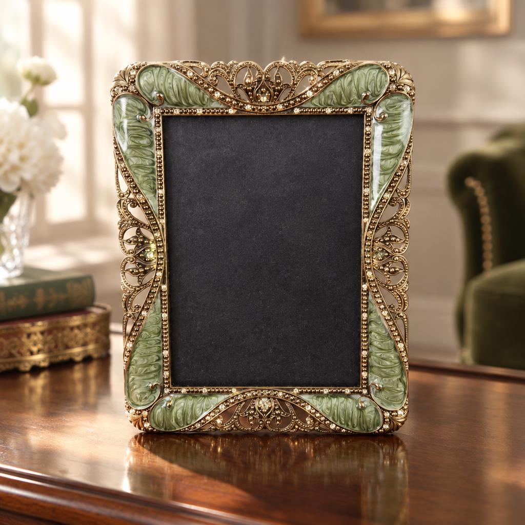 装飾的な淡い緑色の額縁 Ornate Green Frame - Etsy