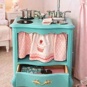 SOLD Do Not Purchase Whimsical Storybook Side Table – Kitchen-Fantasy Furniture Nightstand, Montessori Toy Furniture