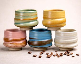 Set di tazze da tè e caffè in ceramica, tazze regalo in gres, confezione regalo