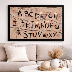 Stranger Things Alphabet Original Painting - Home - Etsy