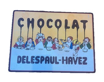 Placa panneau vestimenta pública CHOCOLAT Delespaul Havez Vintage Placemat