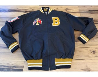 Chaqueta universitaria vintage Ebbets Field Flannels NHL Campeones 1940-41 Fabricada en EE. UU. Talla L