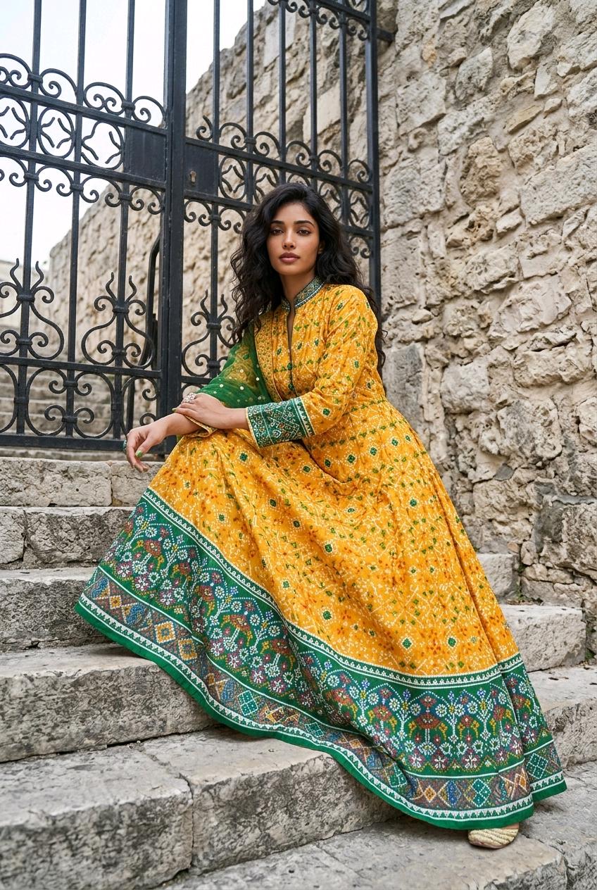 green and yellow mehndi dress Green and Yellow Mehndi Dress