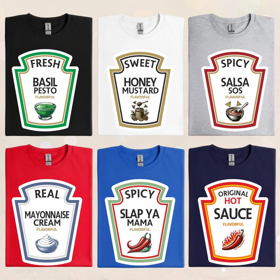 Condiments Shirts Matching Condiment Costume T-shirts: Ketchup, Mustard, Relish - Etsy