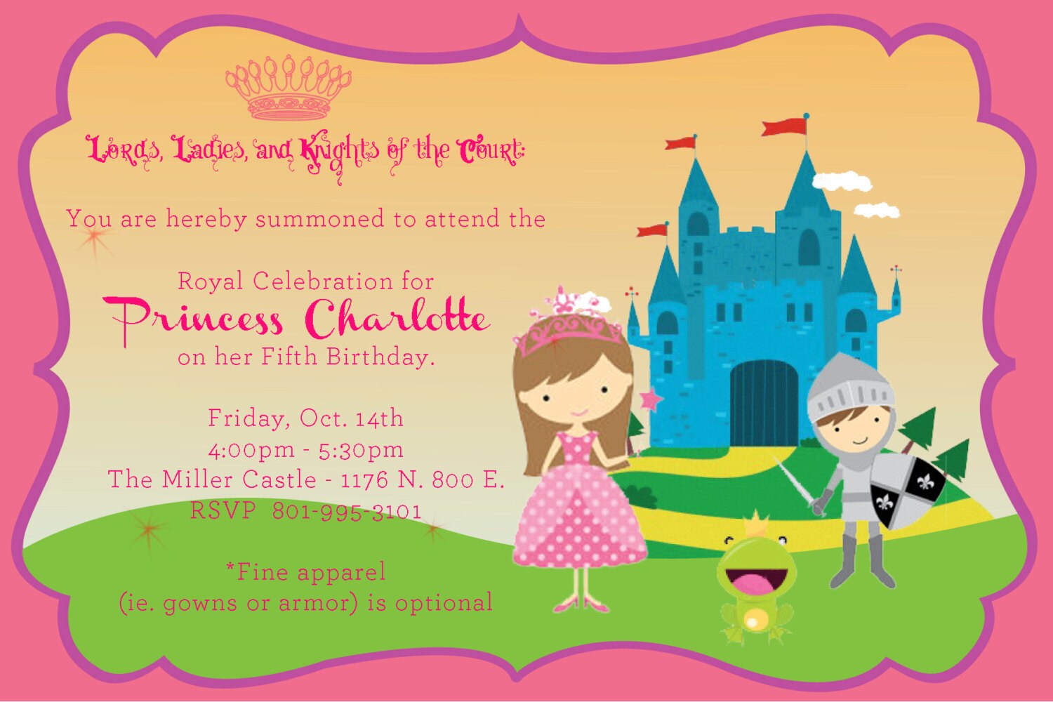 Princess & Knight Party CUPCAKE TOPPERS Girl Birthday Etsy