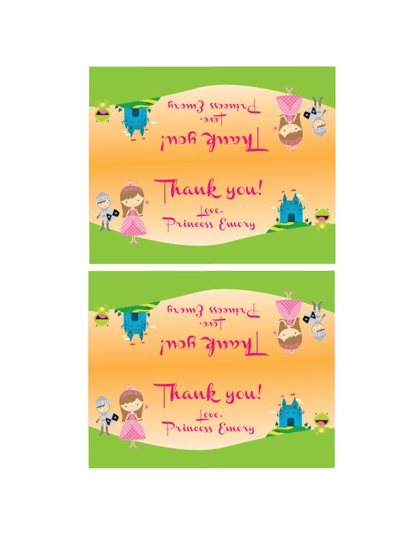 Princess & Knight Party CUPCAKE TOPPERS Girl Birthday Etsy