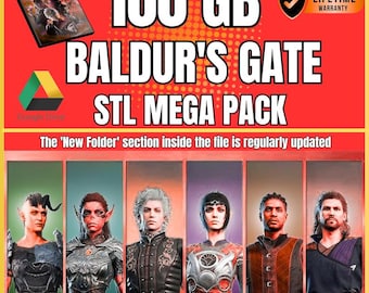 Baldur's Gate STL Mega Pack – Paquete de miniaturas para juegos de rol de fantasía de 100 GB