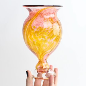 Small Hand Blown Art Glass Vase