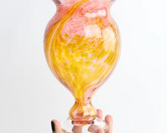 Small Hand Blown Art Glass Vase