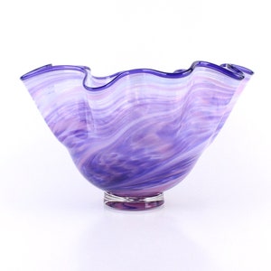 Large Hand Blown Art Glass Bowl