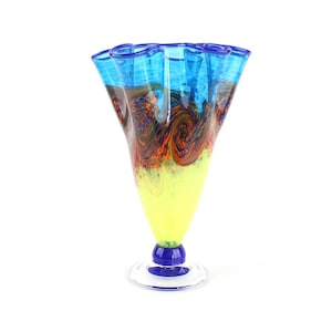 Hand Blown Art Glass Vase