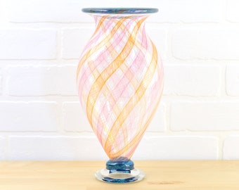 Hand Blown Art Glass Vase