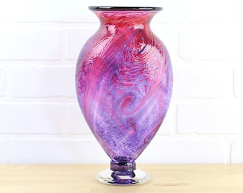 Hand Blown Art Glass Vase