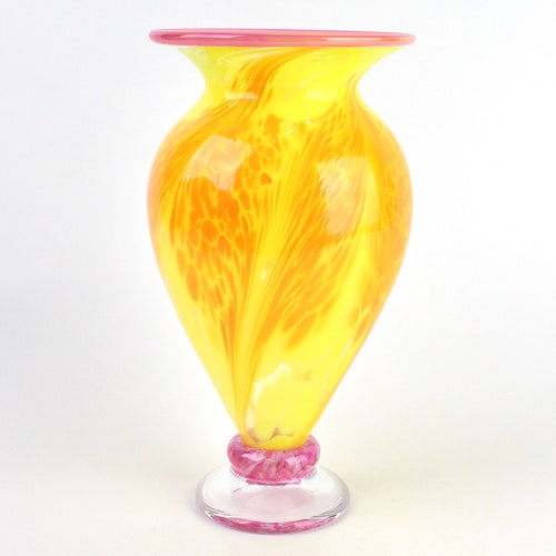 Murano Italy Hand Blown Cased Art Glass Confetti Vase Etsy