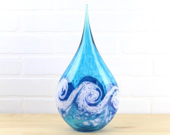 Hand Blown Glass Art Ocean Sculpture