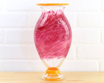 Hand Blown Glass Art Vase