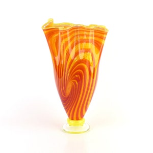 Large Hand Blown Art Glass Vase