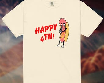 Happy 4th of July Hot Dog Joke Shirt