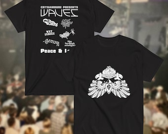 Crydamoure: Waves - French House Record Label T-Shirt BLACK