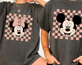 Comfort Colors Disney Couple Tee, Mickey and Minnie Shirt, Disney Family Matching Shirt