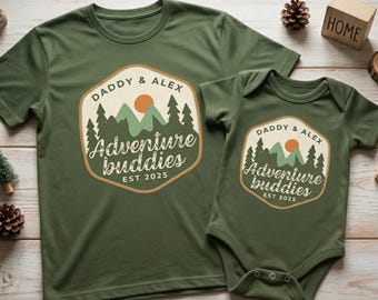 Custom Father's Day Shirt with Kids Names, Personalized Dad and Son Matching Shirt, 1st Fathers Day Gift from Kids, Dada Tee