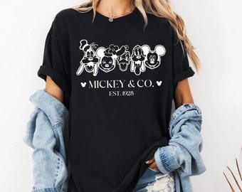 Comfort Colors Mickey and Co Tee, Mickey and Co. est. 1928 Shirt, Mickey And Friends Sweatshirt